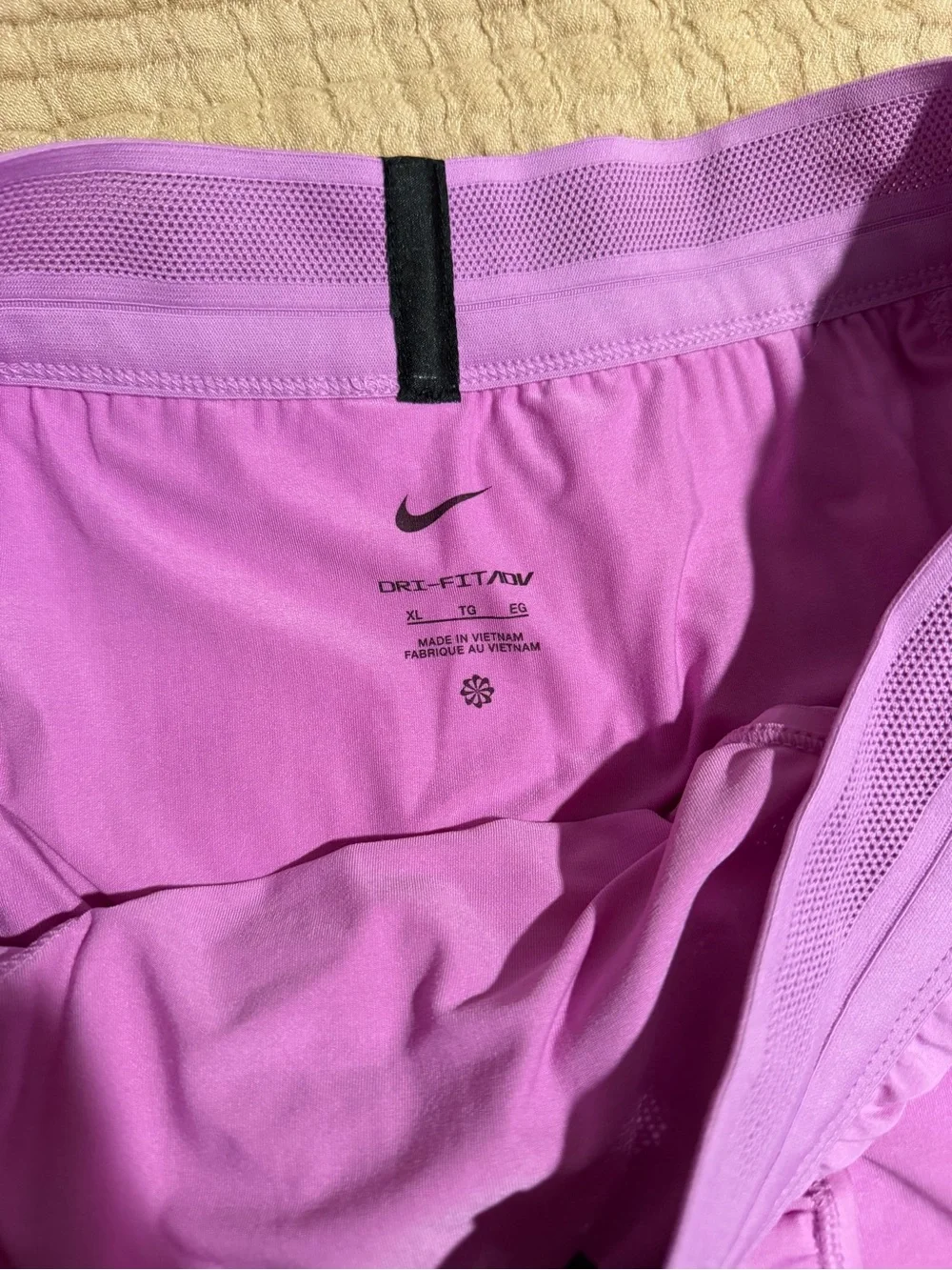 Nike Women’s Lavender Athletic Shorts with Contrast Swooshes